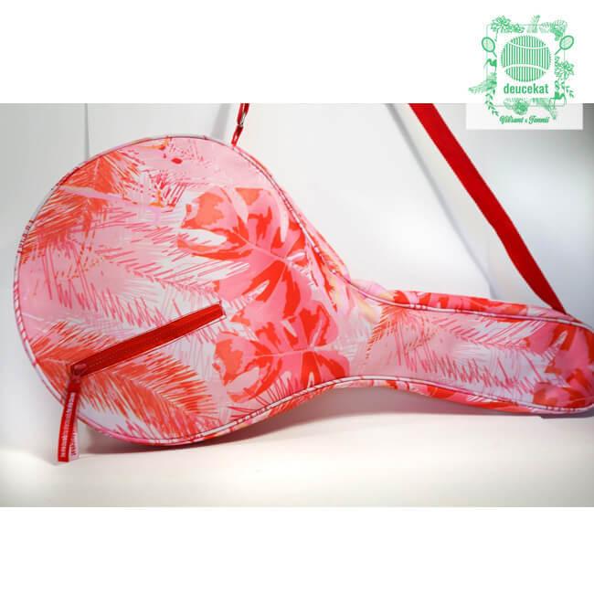 １・２本収納可能 deucekat(デュースキャット) Vibrant Red Bird バイブラント レッド バード ラケットバッグ ラケットケース ソフトな質感の柔らか素材 |  | 06