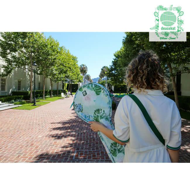 １・２本収納可能 deucekat(デュースキャット) Cactus Love カクタス ラブ ラケットバッグ ラケットケース ソフトな質感の柔らか素材 |  | 03