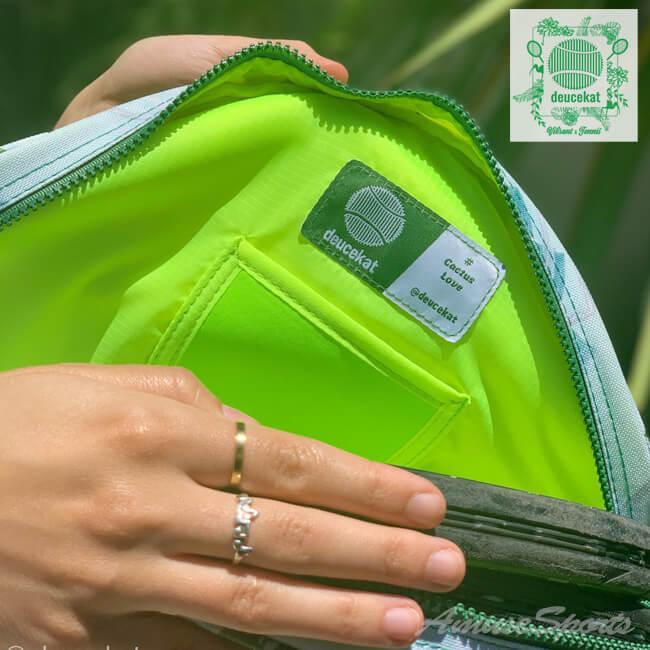 １・２本収納可能 deucekat(デュースキャット) Cactus Love カクタス ラブ ラケットバッグ ラケットケース ソフトな質感の柔らか素材 |  | 04