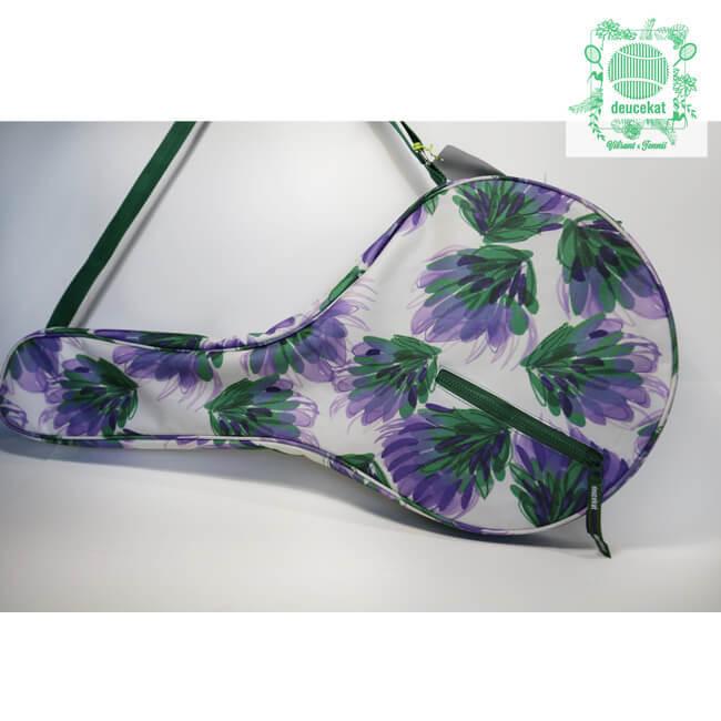 １・２本収納可能 deucekat(デュースキャット) Jacaranda Bloom ジャカランダ ブルーム ラケットバッグ ラケットケース ソフト素材 |  | 08