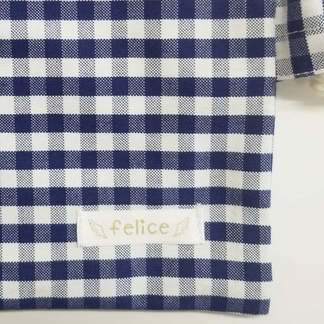 在庫処分特価 便利なソフトタイプ フェリーチェ(felice) バドミントンラケット用 ソフトケース(1本用) ギンガムチェック柄 ネイビー×ホワイト |  | 01