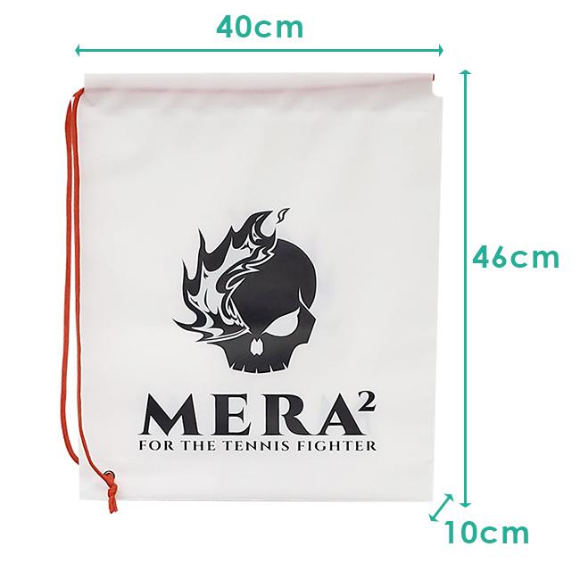 プレゼント包装などにも最適 MERA2(メラメラ) 片ひも ランドリーバッグ マルチバッグ ナップサック 上質ポリエチレン製 両面ロゴ MRB001 |  | 02