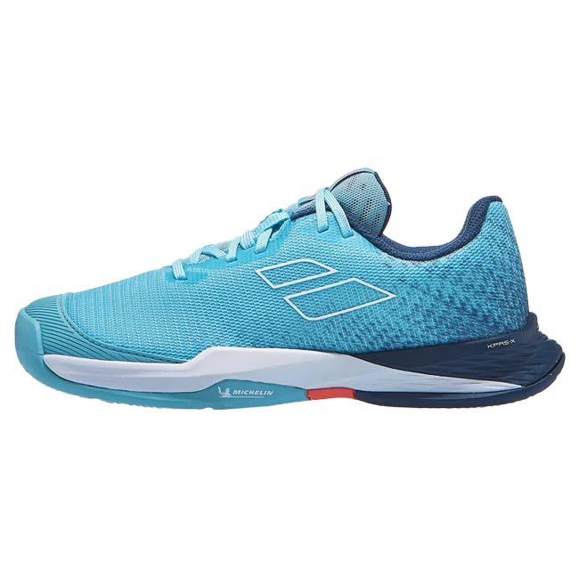 在庫処分特価 バボラ(Babolat) ジュニア(ボーイズ) JET MACH 3 ジェットマッハ3 CLAY クレーコート用テニスシューズ 33S23730-4105 エンジェルブルー(23y9m) | Babolat | 01