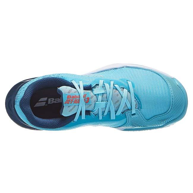 在庫処分特価 バボラ(Babolat) ジュニア(ボーイズ) JET MACH 3 ジェットマッハ3 CLAY クレーコート用テニスシューズ 33S23730-4105 エンジェルブルー(23y9m) | Babolat | 04
