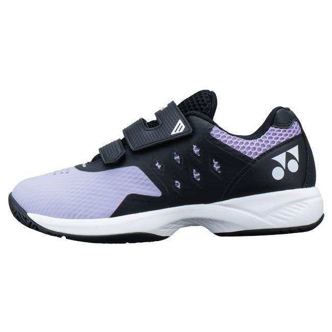 ヨネックス(YONEX) 2024 ジュニア パワークッションエアラスジュニア スパイクレス ゴルフシューズ SHGAR2JR-537 ブラック×パープル(24y3m) | YONEX | 01