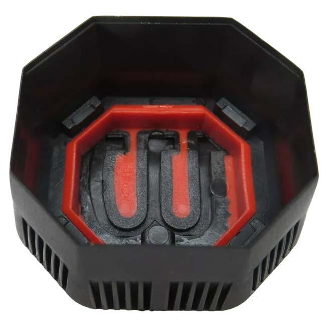 BLD V8＆CLSH V2シリーズ用 ウィルソン(Wilson) BUTT CAP バットキャップ グリップエンド キャップ BT172562 WRG16451 レッド×BK(25y3m) | Wilson | 04