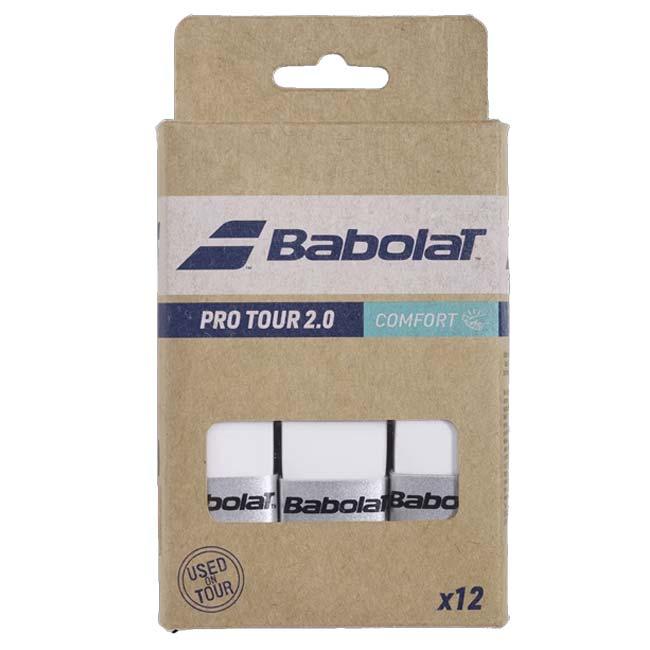 ウェットタイプ 12本入り バボラ(Babolat) Pro Tour 2.0 プロツアー 2.0 X12 オーバーグリップテープ 654016-101 ホワイト(25y6m) | Babolat | 01