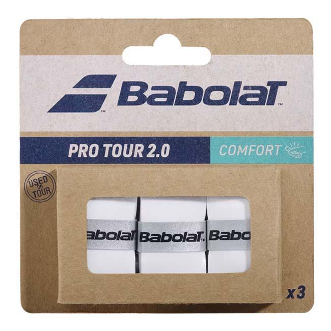 ウェットタイプ3本入り バボラ(Babolat) Pro Tour 2.0 X3 プロツアー 2.0 ウェット オーバーグリップテープ 653053-101ホワイト(24y7m) | Babolat