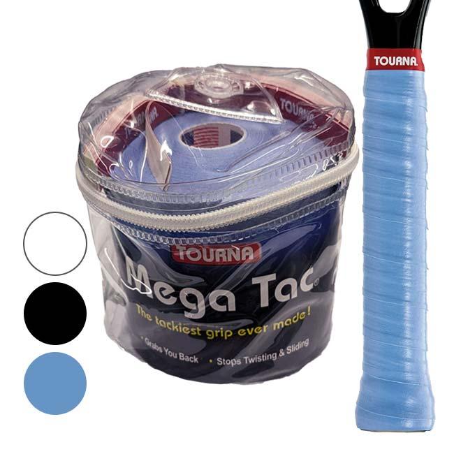 ウェットタイプ トーナ(Tourna) MEGA TAC メガタック トーナグリップ 103cm×29mm 30本入 エンドテープロゴ入りカットタイプ ビニールケース付き MT-30XL | 