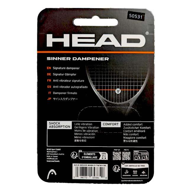 ヤニック・シナー 2個1セット ヘッド(HEAD) SINNER シナー ダンプナー 振動止め 2個組 285005 ホワイト×ブラック(26y2m) | HEAD | 01