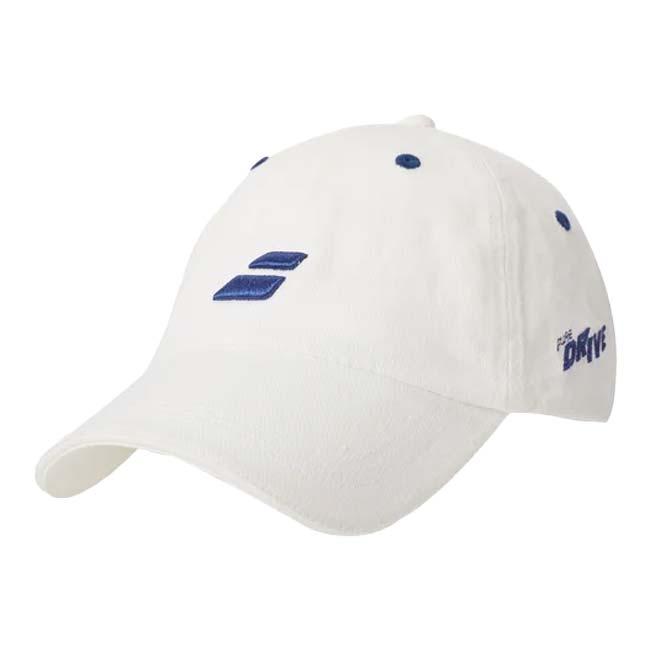 バボラ(Babolat) 2025 ユニセックス 立体ロゴ付き コットンキャップ 5UB1222-1099ホワイト×ドライブブルー(25y2m) | Babolat