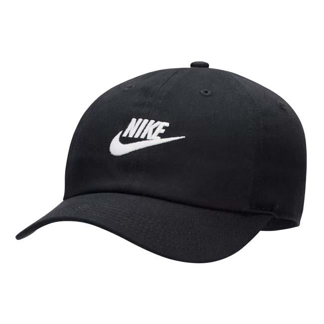 ナイキ(NIKE) 2025 HO ジュニア CLUB クラブ YTH ユース アンストラクチャード フューチュラ ウォッシュ キャップ FB5063-010 ブラック×ホワイト(25y12m) | NIKE