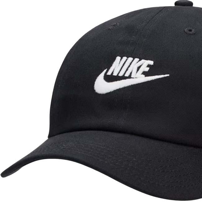 ナイキ(NIKE) 2025 HO ジュニア CLUB クラブ YTH ユース アンストラクチャード フューチュラ ウォッシュ キャップ FB5063-010 ブラック×ホワイト(25y12m) | NIKE | 02