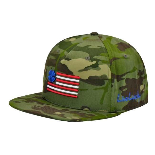BlackClover(ブラッククローバー) メンズ CLOVERNATION クローバーネーション USA カモフラ柄 キャップ 帽子 BC5PFA83-USAクローバーFlag×Camo(23y3mゴルフ) | 
