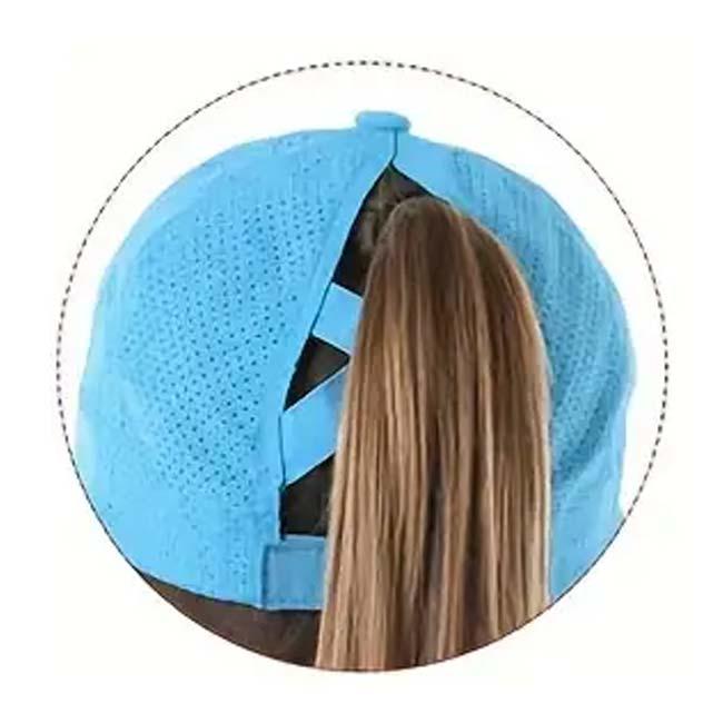 ロゴなし どのブランドのウェアにも合わせやすい テニス馬鹿 レディース ポニーテール メッシュキャップ マジックテープアジャスター TE179995(24y4m) |  | 15