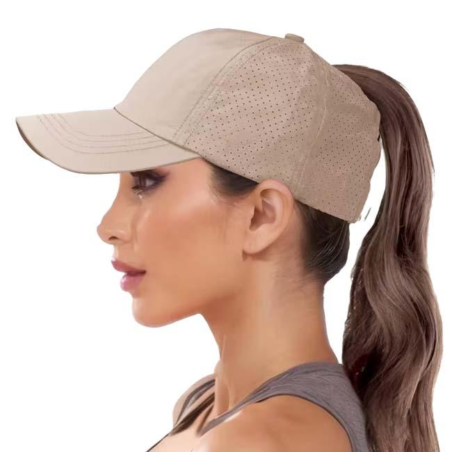 ロゴなし どのブランドのウェアにも合わせやすい テニス馬鹿 レディース ポニーテール メッシュキャップ マジックテープアジャスター TE179995(24y4m) |  | 17