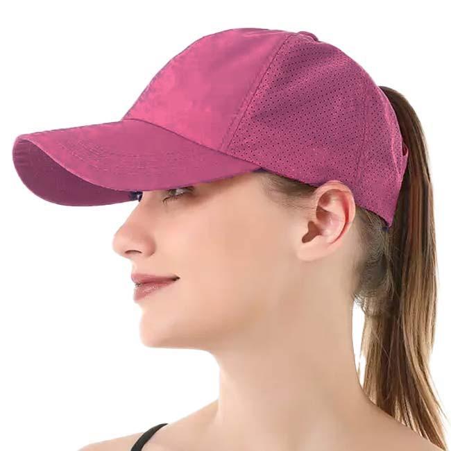 ロゴなし どのブランドのウェアにも合わせやすい テニス馬鹿 レディース ポニーテール メッシュキャップ マジックテープアジャスター TE179995(24y4m) |  | 07