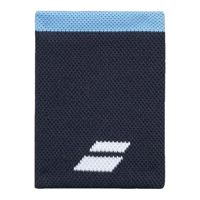 バボラ(Babolat) 2025 ユニセックス ロゴ入り ジャンボリストバンド 2個組 5UB1262-4128ドライブヘリテージブルー(25y2m) | Babolat | 01