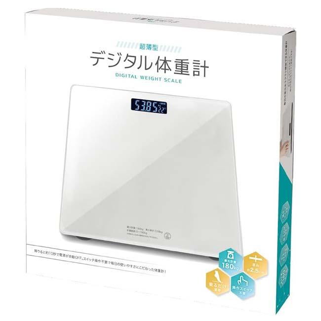 乗るだけ 簡単 ハック(HAC) 超薄型 デジタル体重計 家庭用 自動電源オンオフ機能 スイッチ操作不要 HAC4266A-ホワイト(24y11m) |  | 02