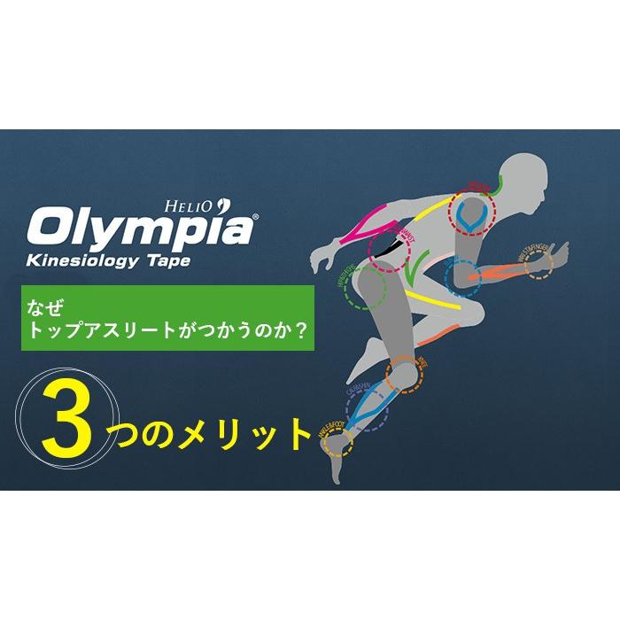 全8色のカラフルなキネシオテープ ヘリオ オリンピア キネシオロジーテープ 5Mロールタイプ OT01 (HELIO Olympia Kinesiology Tape)(16y6m) |  | 03