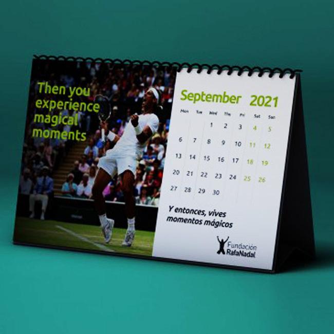 OL FUN CALENDARMESA22  22y1m  公式カレンダー 卓上タイプ デスクカレンダー  人気デザイナー ラファエル ナダル  Rafa Nadal 2022