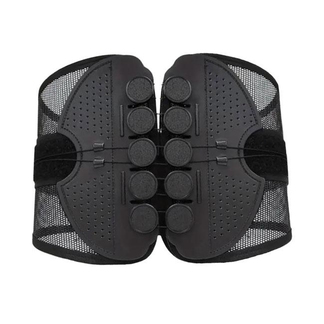 腰痛対策・姿勢矯正に  ユニセックス 通気性メッシュ腰サポーター コルセット ウエストサポートベルト プーリー(滑車)仕様 腰ベルト TE219986ブラック(24y8m) |  | 02