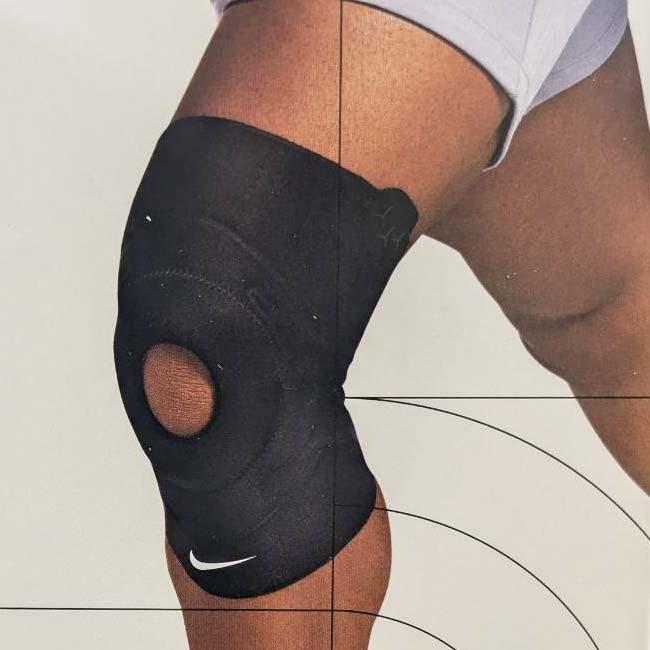 ナイキ(NIKE) 2025 SP ユニセックス PRO プロ Dri-FIT オープンパテラ ニースリーブ 3.0 膝サポーター N1000675-010 ブラック×ホワイト(25y5m) | NIKE | 05