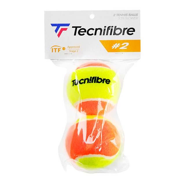 2球入り テクニファイバー(Tecnifibre) ステージ2 オレンジボール (ツートンタイプ) ジュニアテニスボール TBP2OR1(23y1m) | Tecnifibre