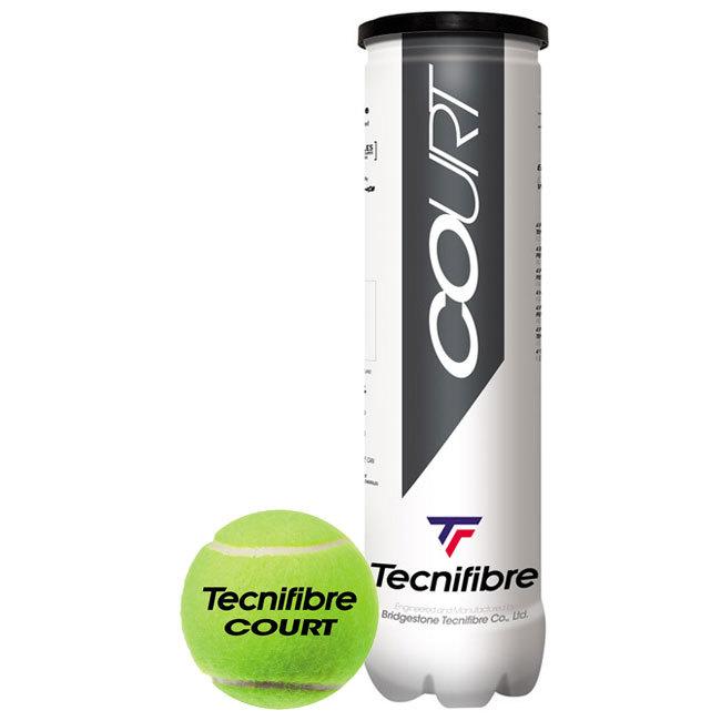 4球入りプラスチックチューブ テクニファイバー(Tecnifibre) 2021 COURT コート パフォーマンス 硬式テニスボール TBA4CT1(21y2m) | BRIDGESTONE