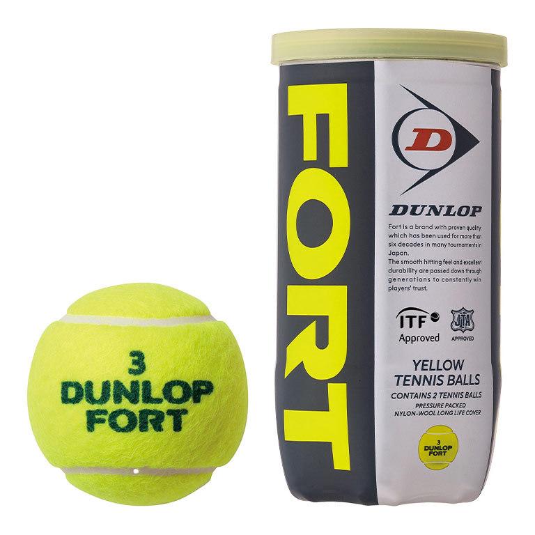 DUNLOP（ダンロップ）【FORT（フォート）[2個入]（1缶／2球）】硬式テニスボール