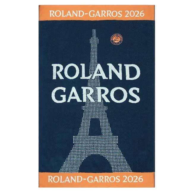 Roland Garros Official(ローランギャロス) 2026 カレ・ブラン 公式 プレイヤータオル 70×105cm 全仏オープン CSVU0226-MTB マリン×テラコッタ(26y4m)の画像