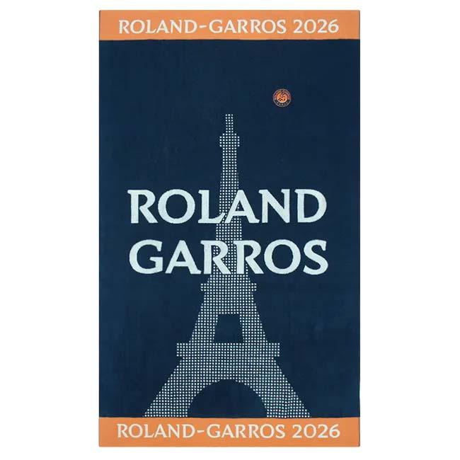 Roland Garros Official(ローランギャロス) 2026 カレ・ブラン 公式 プレイヤービーチタオル 100×170cm 全仏オープン CSVU0526-MTB マリン×テラコッタ(26y4m)の画像