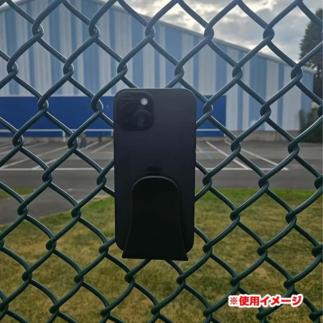 スマホでの撮影にも  テニスコート スマホスタンド テニスネット用スマホホルダー スマホマウント スマホハンガー TE239980 ブラック(26y7m) |  | 04