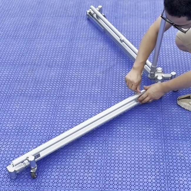 かがまず一気に集められる！  アルミニウム製 V字型テニスボールコレクター 組立式 テニスボール集球器 TE239985 シルバー(25y12m) |  | 09