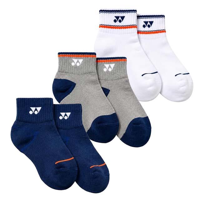 三足組 ヨネックス(YONEX) 2026 FW ジュニア アンクルソックス クオーター丈 3足組 3P 19269JY-080 アソート(26y8m) | YONEX | 01