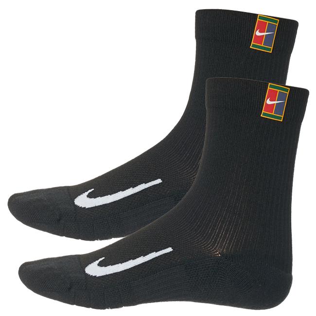 同色2足セット ナイキ(NIKE) ユニセックス コート マルチプライヤー クッション クルーソックス 2足組 SK0118-010 ブラック(21y6m) | NIKE