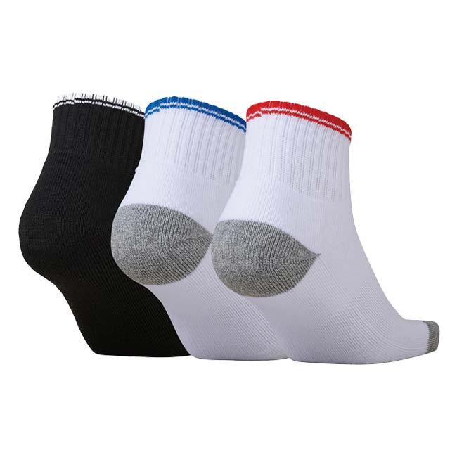 3足組 ミズノ(MIZUNO) メンズ ショートソックス 3pairs 62JX2Z10-99 ブラック×ブルー×レッド(25y8m) | MIZUNO | 02