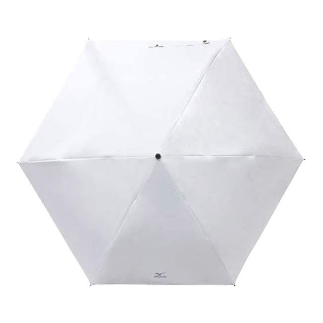MIZUNOシルバー日傘 65cm 8本骨 UVカット99％ タグ付き 美品 MIZUNO（ミズノ） ユニセックス 晴雨兼用 ライトウエイト 折りたたみ