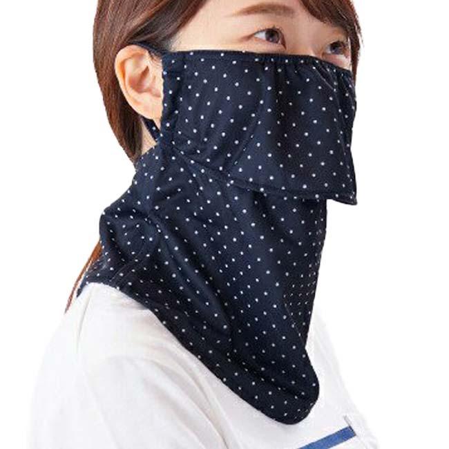 面ファスナー留めタイプ MARUFUKU ヤケーヌ ユニセックス ピンドット柄 日焼け防止専用 UVカットマスク 595／596／597(23y5m) |  | 03