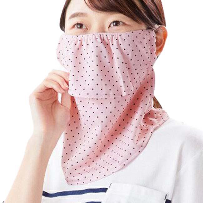 面ファスナー留めタイプ MARUFUKU ヤケーヌ ユニセックス ピンドット柄 日焼け防止専用 UVカットマスク 595／596／597(23y5m) |  | 05