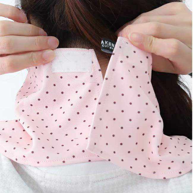 面ファスナー留めタイプ MARUFUKU ヤケーヌ ユニセックス ピンドット柄 日焼け防止専用 UVカットマスク 595／596／597(23y5m) |  | 06