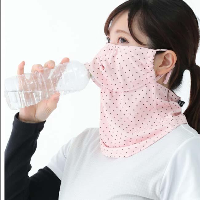 面ファスナー留めタイプ MARUFUKU ヤケーヌ ユニセックス ピンドット柄 日焼け防止専用 UVカットマスク 595／596／597(23y5m) |  | 07