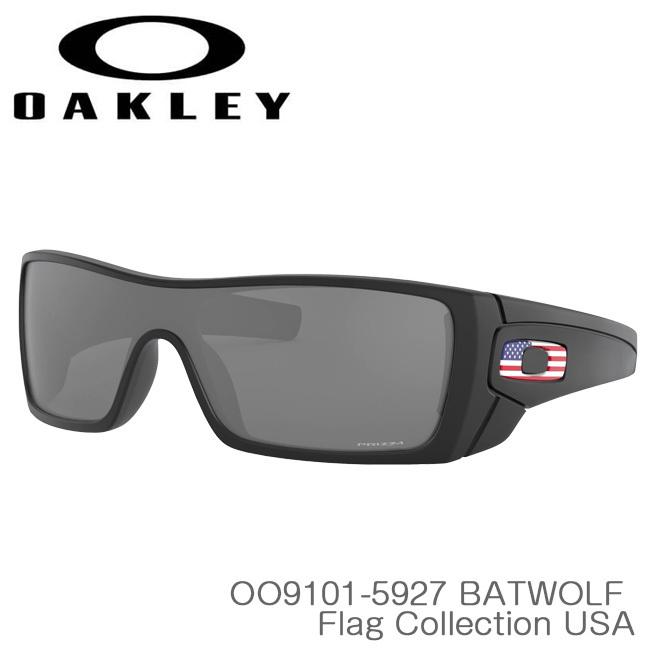 定期入れの 52時間SALE！オークリー(Oakley) スポーツサングラス(スタンダードフィット) BATWOLF (バットウルフ) フラッグUSA 海外正規品 OO9101-5927 スポーツサングラス