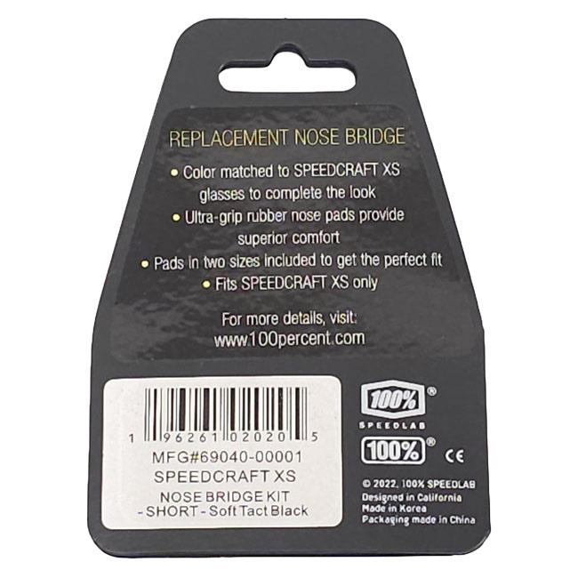 100%(ワンハンドレッド) スピードクラフトXS 交換用 ノーズブリッジキット ショート ノーズパッド付属 ※本体は別売※ 69040-00001 Sタクトブラック(25y9m) |  | 01