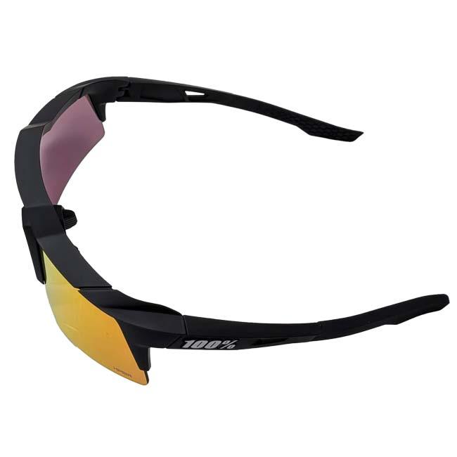100%(ワンハンドレッド) スポーツサングラス SPEEDCRAFT XS スピードクラフト XS HiPER レッド MLミラーレンズ クリアレンズ付 60009-00008 STブラック(24y12m)の画像