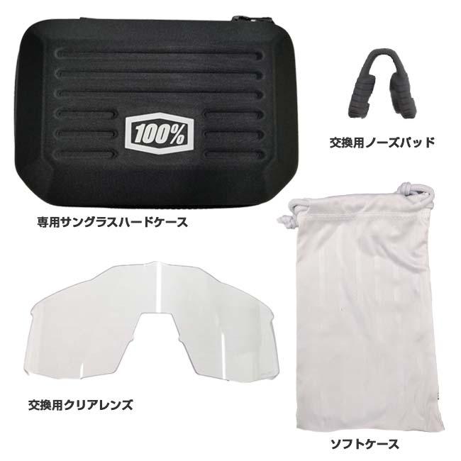 100%(ワンハンドレッド) スポーツサングラス SPEEDCRAFT XS スピードクラフト XS HiPER レッド MLミラーレンズ クリアレンズ付 60009-00008 STブラック(24y12m)の画像