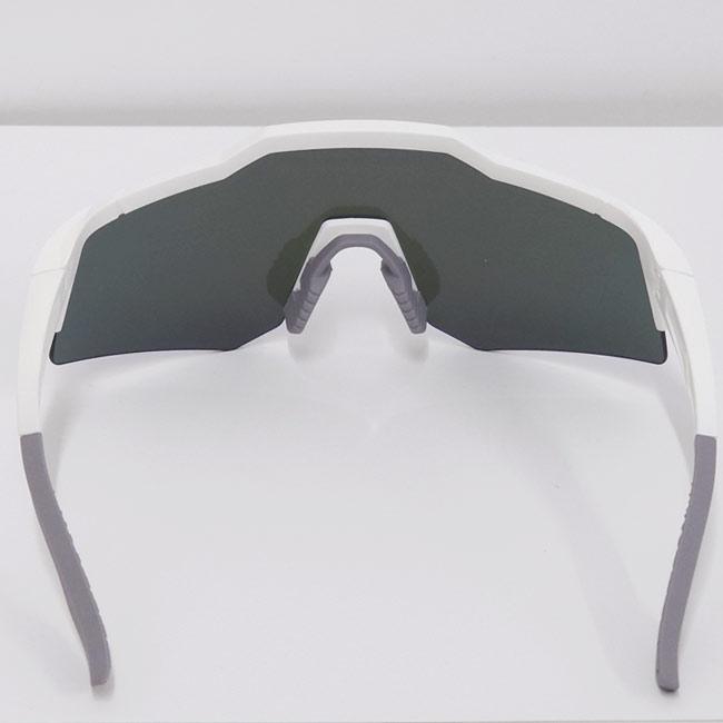 100%(ワンハンドレッド) スポーツサングラス SPEEDCRAFT XS スピードクラフト XS ブルーMLミラーレンズ クリアレンズ付 60009-00001マットホワイト(24y12m)の画像