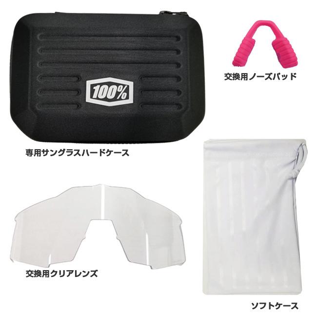 ワンハンドレッド 100% スポーツサングラス SPEEDCRAFT クリアレンズ付き 60007-00017P P.T.Grey×Purple M.L.Lens |  | 04