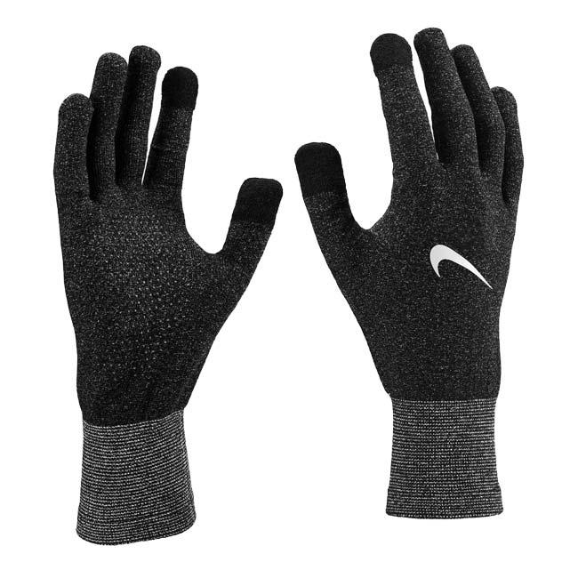 ナイキ(NIKE) ユニセックス Dri-FIT ライトウエイト ニット ランニンググローブ タッチスクリーン対応 RN4004-012 ブラック×サミット×WH(26y1m) | NIKE