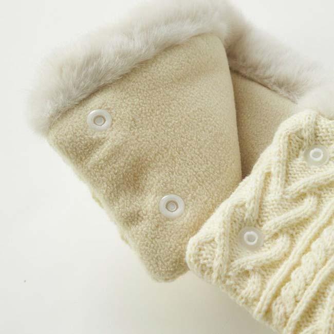 FILA(フィラ) 2025 FW レディース ニット素材 ネックウォーマー ケーブル編み ファー付き ホック留め式 795-941(25y10m) | FILA | 10